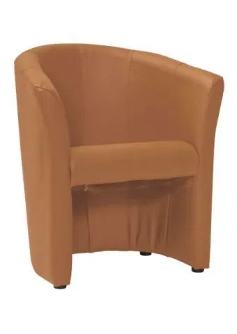 Jasno brązowy fotel tapicerowany z podłokietnikami TM-1