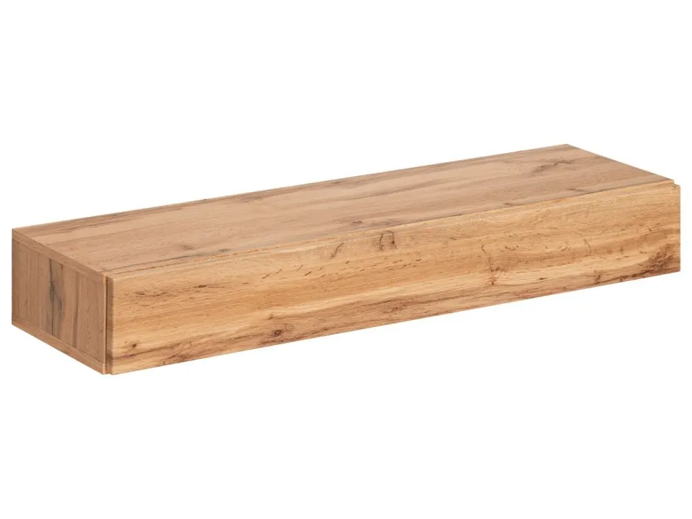 Konsola wisząca EASY 100x15 dąb wotan z szufladą I sklep meblowy MIRAT.