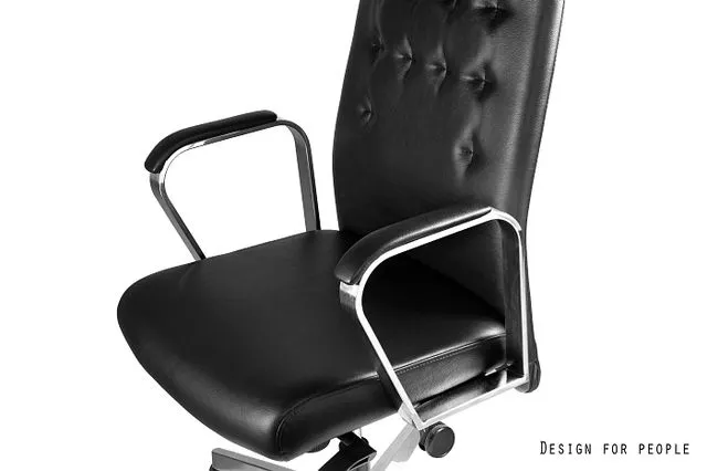 Fotel biurowy ARES czarny/ekoskóra | MIRAT. w stylu  kolekcja