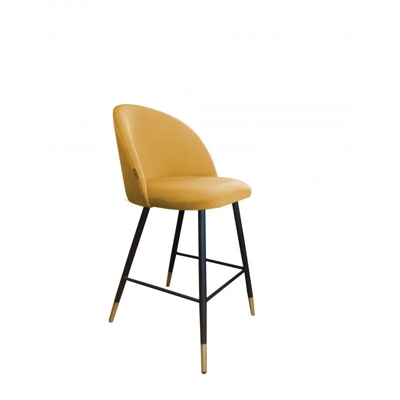 Hoker CLAUDINE VELVET GOLD musztardowy/curry tapicerowany aksamitem | MIRAT. w stylu GLAMOUR kolekcja