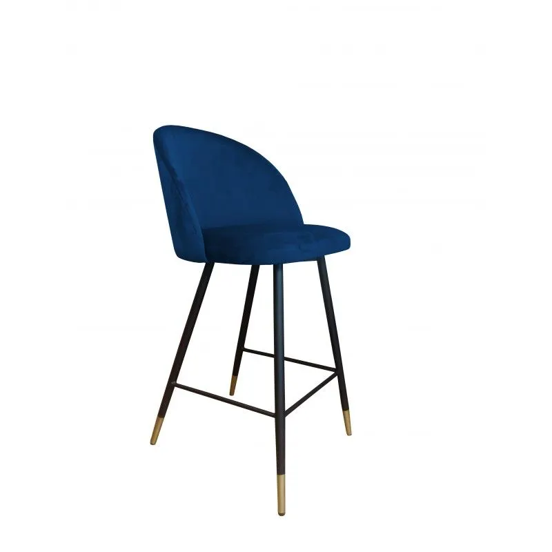 Hoker CLAUDINE VELVET GOLD granatowy na czarnych metalowych nogach | MIRAT. w stylu GLAMOUR kolekcja