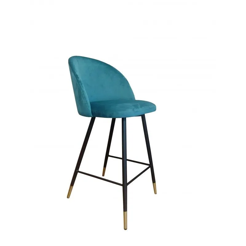 Hoker CLAUDINE VELVET GOLD morski na metalowych nogach | MIRAT. w stylu GLAMOUR kolekcja