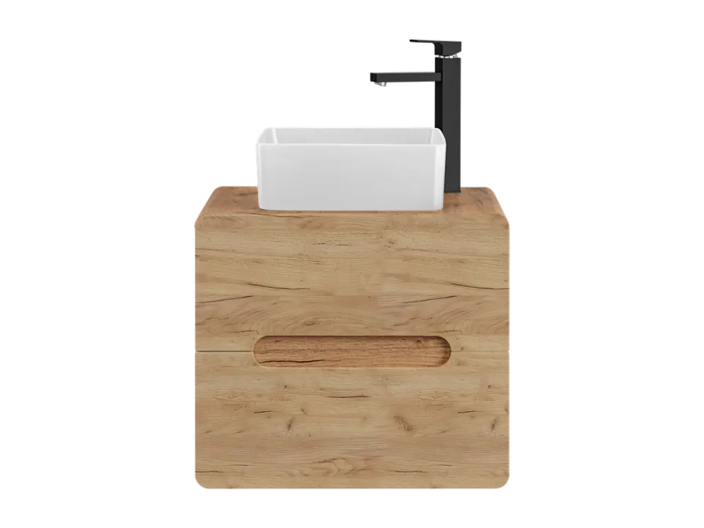 Szafka pod umywalkę nablatową ARUBA CRAFT 829 80cm dąb craft wisząca I sklep meblowy MIRAT. styl SKANDYNAWSKI kolekcja ARUBA