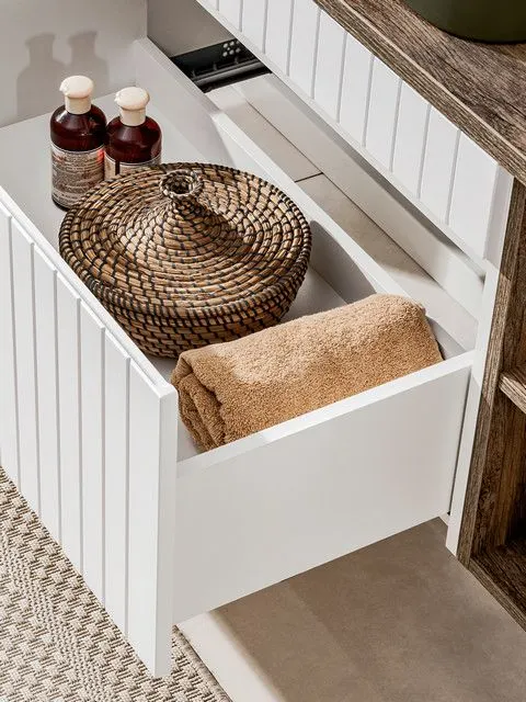 Szafka pod umywalkę ICONIC WHITE 82 80 cm biała wisząca I sklep meblowy MIRAT.