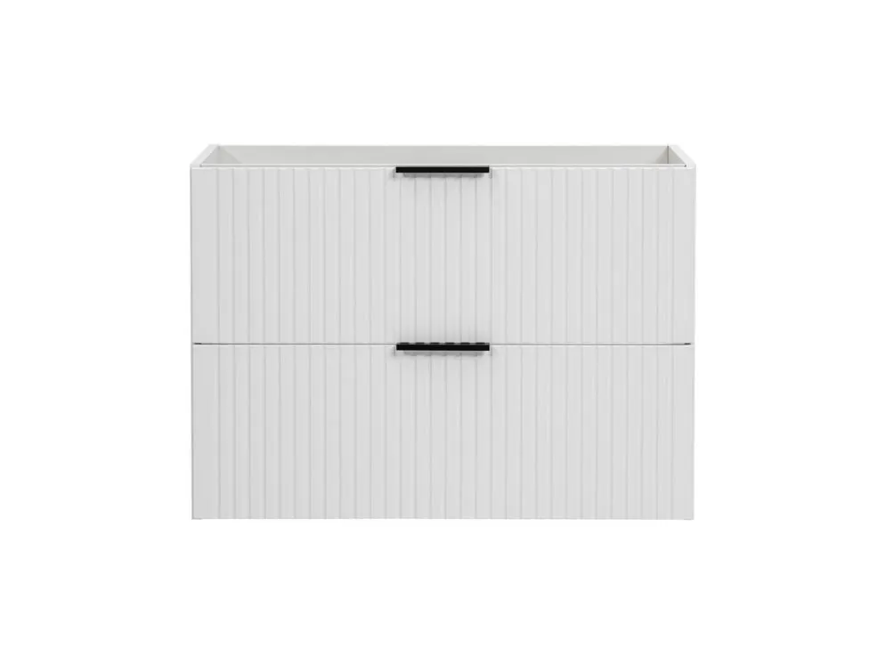 Szafka pod umywalkę ADEL WHITE 82 80cm biała z ryflowanymi frontami I sklep meblowy MIRAT. styl LOFT, RYFLOWANY, SKANDYNAWSKI