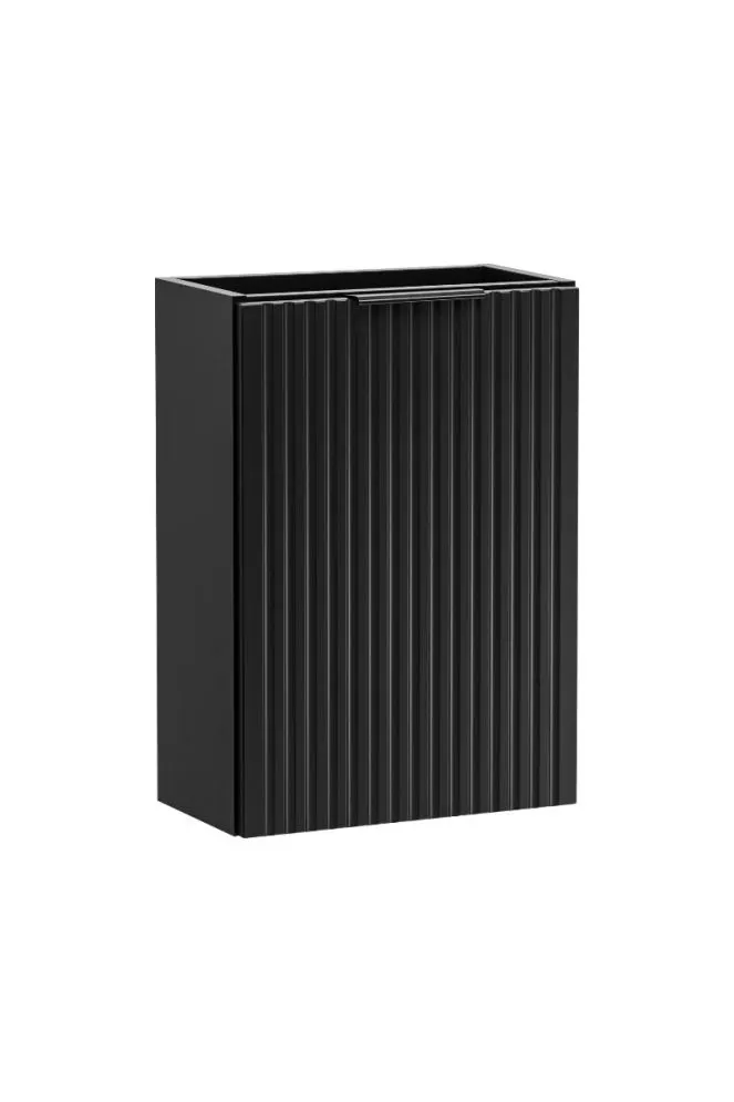 Szafka pod umywalkę ADEL BLACK 82 40cm czarny mat wąska I sklep meblowy MIRAT. styl LOFT, RYFLOWANY