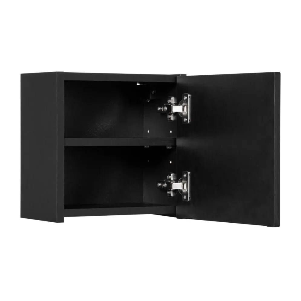 Szafka łazienkowa NOVA BLACK 83-30-1DQ czarna kwadratowa I sklep meblowy MIRAT. styl RYFLOWANY