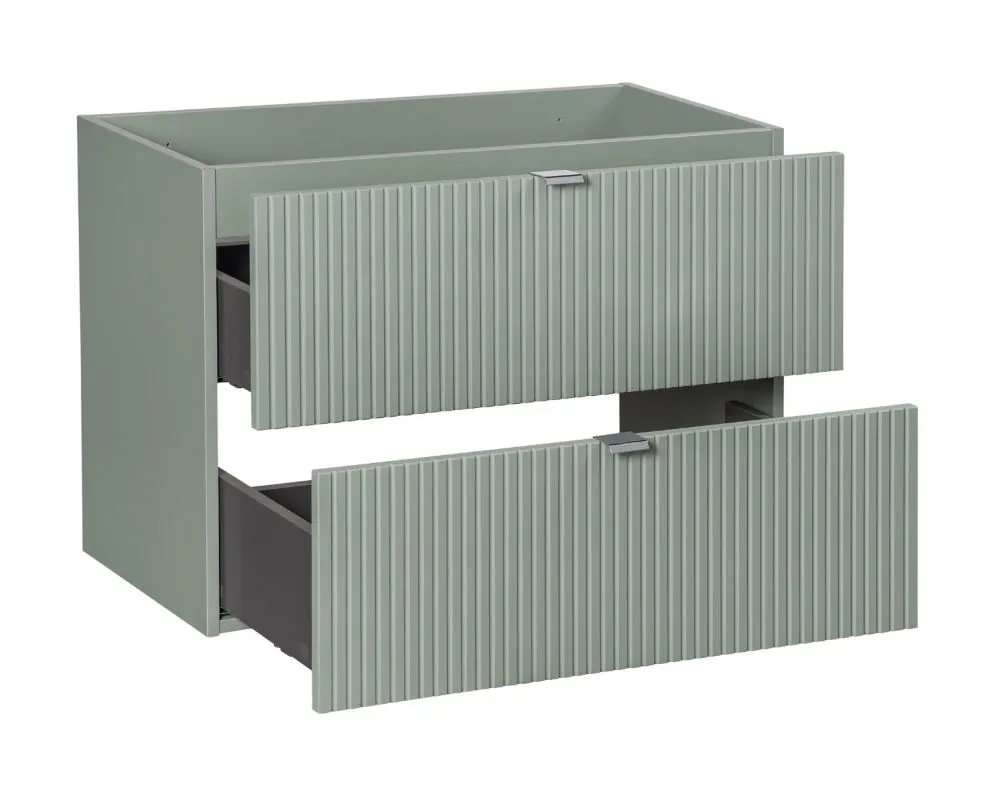 Szafka pod umywalkę LINE REED GREEN D 82-80-2S zielona wisząca I sklep meblowy MIRAT. styl RYFLOWANY