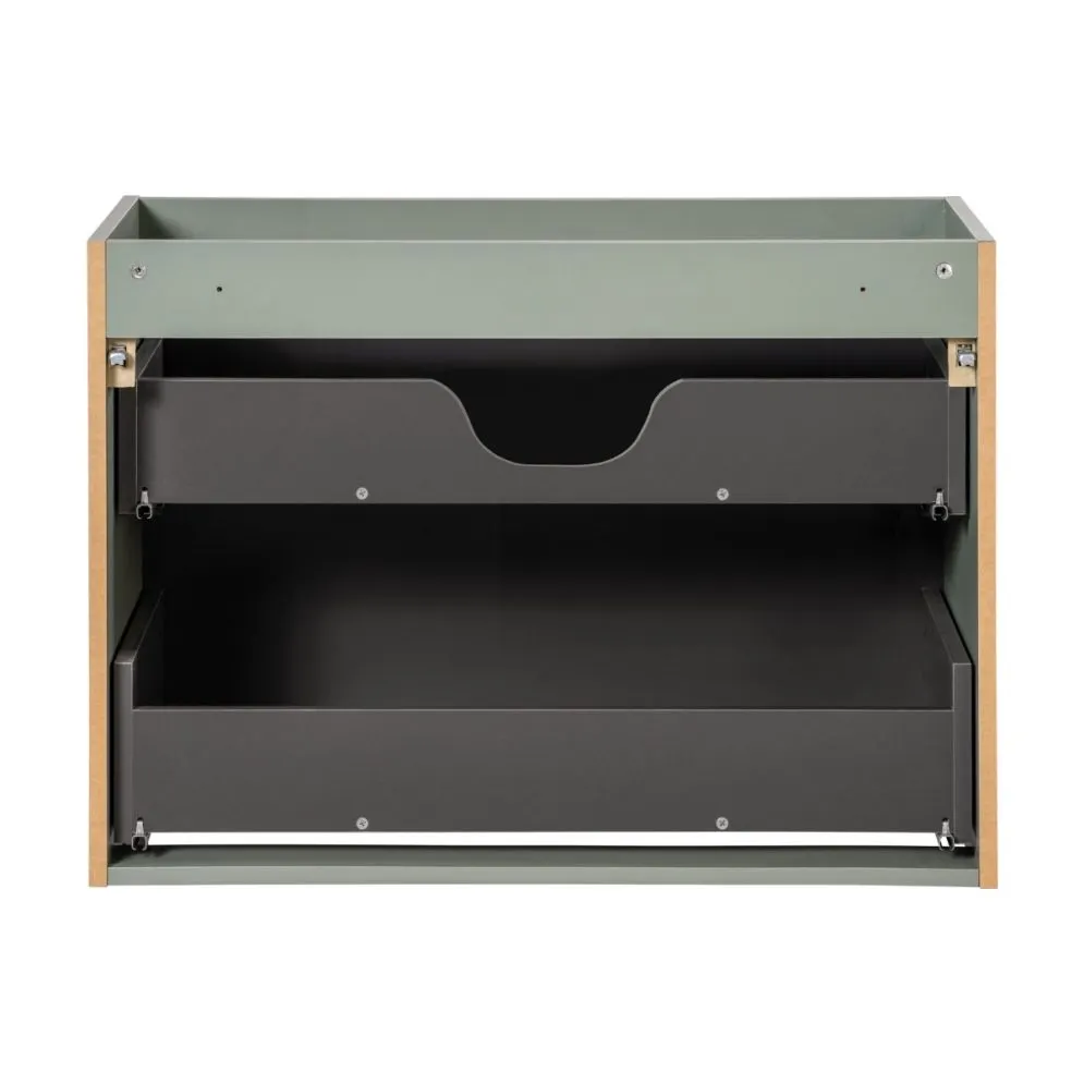 Szafka pod umywalkę LINE REED GREEN D 82-80-2S zielona wisząca I sklep meblowy MIRAT. styl RYFLOWANY