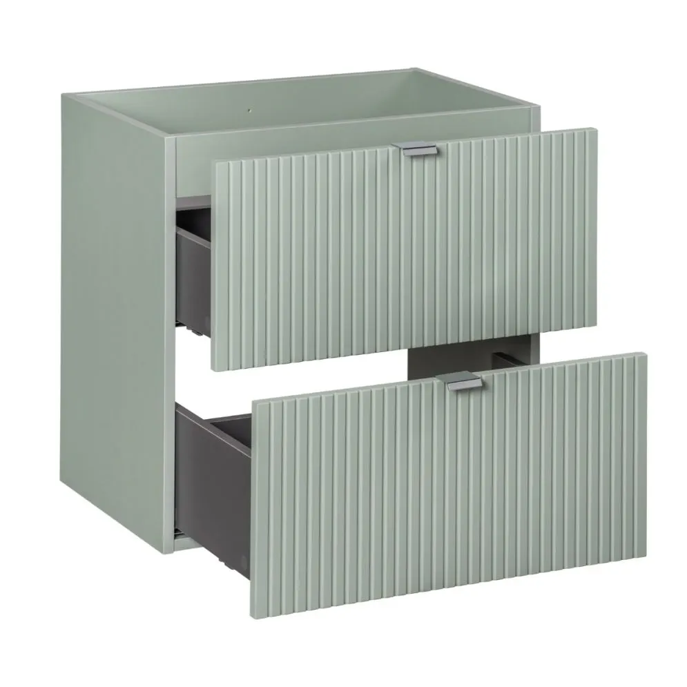 Szafka pod umywalkę LINE REED GREEN D 82-60-2S zielona z szufladami I sklep meblowy MIRAT. styl RYFLOWANY