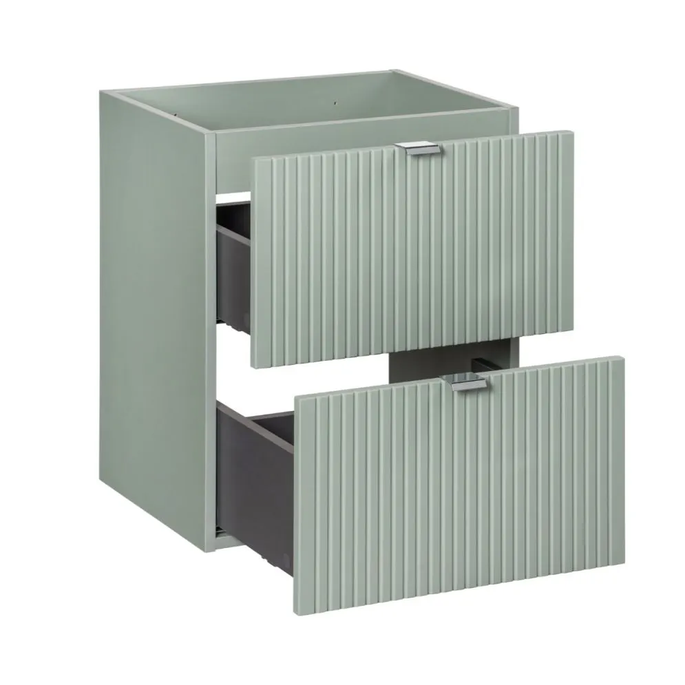 Szafka pod umywalkę LINE REED GREEN D 82-50-2S zielona szałwiowa I sklep meblowy MIRAT. styl RYFLOWANY kolekcja LINE REED GREEN
