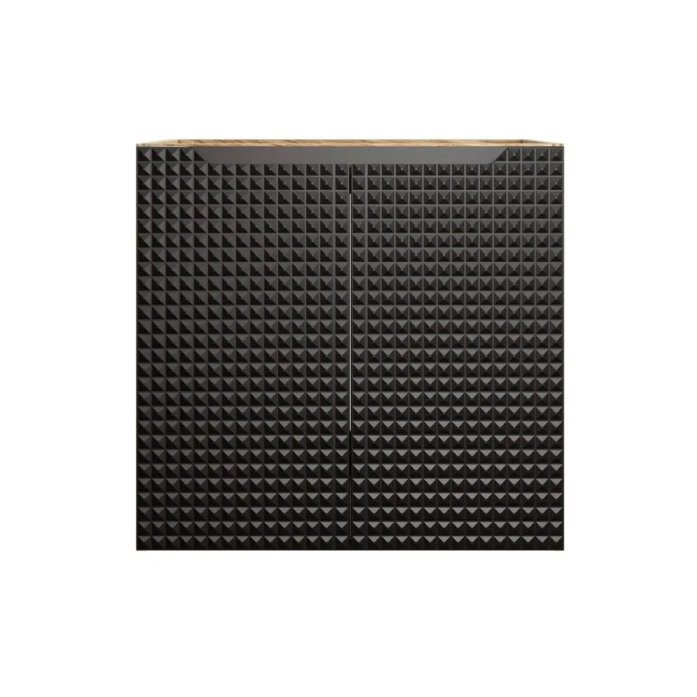 Szafka pod umywalkę LUXOR BLACK 82-60-2D 60cm dąb olejowany/czarna fronty w stylu glamour I sklep meblowy MIRAT. styl GLAMOUR