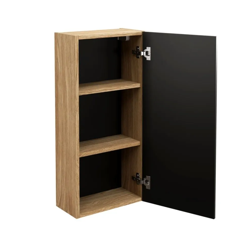 Szafka łazienkowa LUXOR BLACK 83-35-1D 35cm dąb olejowany/czarna wisząca I sklep meblowy MIRAT. styl GLAMOUR kolekcja LUXOR