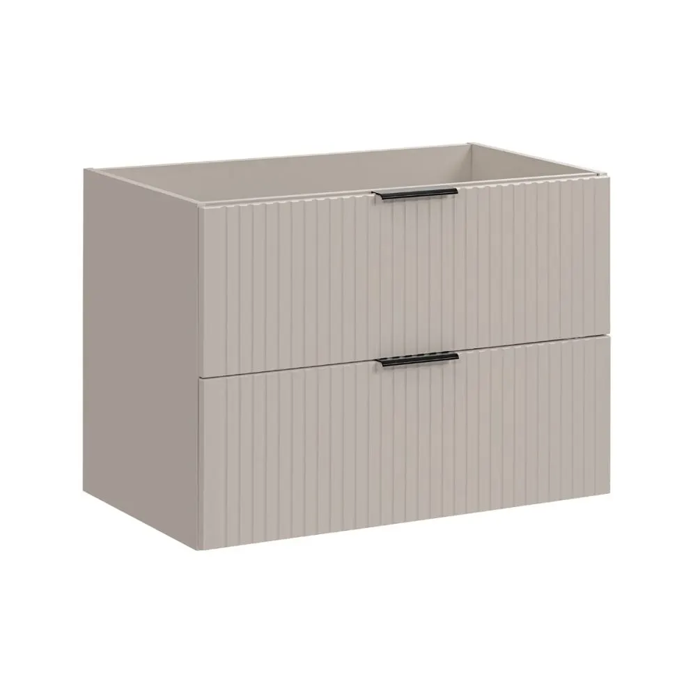 Szafka pod umywalkę ADEL CASHMERE 82-80-2S 80cm kaszmirowa z szufladami I sklep meblowy MIRAT. styl GLAMOUR, RYFLOWANY kolekcja ADEL