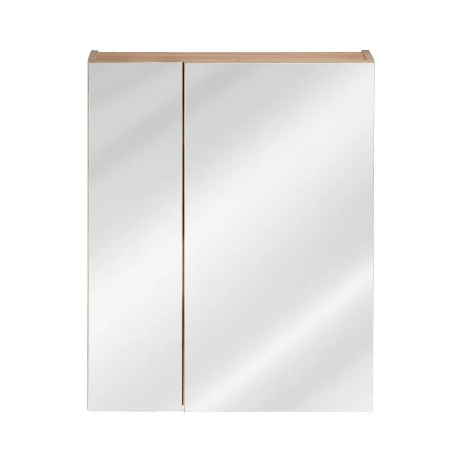Szafka łazienkowa CAPRI 60 cm dąb z lustrem wisząca | MIRAT.  kolekcja CAPRI