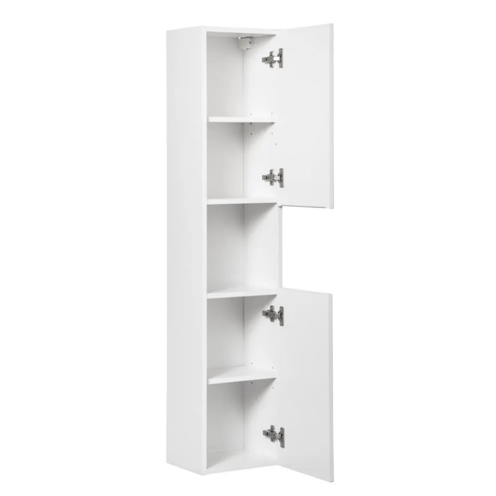 Szafka łazienkowa NOVA WHITE 80-03-2D biała dwudrzwiowa I sklep meblowy MIRAT. styl RYFLOWANY