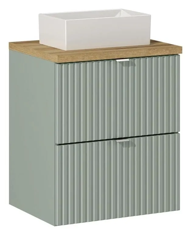 Szafka pod umywalkę LINE REED GREEN D 82-50-2S zielona szałwiowa I sklep meblowy MIRAT. styl RYFLOWANY kolekcja LINE REED GREEN