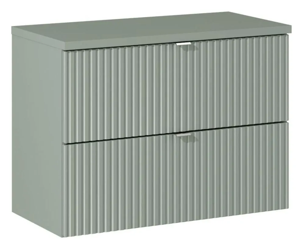 Szafka pod umywalkę LINE REED GREEN D 82-80-2S zielona wisząca I sklep meblowy MIRAT. styl RYFLOWANY