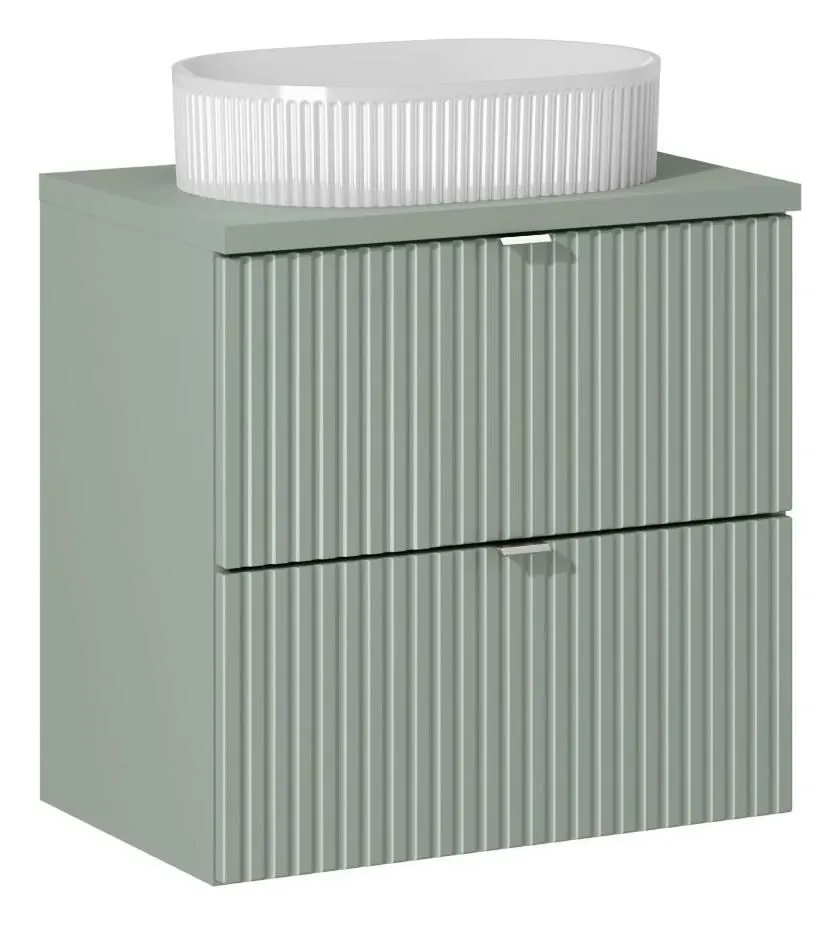 Szafka pod umywalkę LINE REED GREEN D 82-60-2S zielona z szufladami I sklep meblowy MIRAT. styl RYFLOWANY