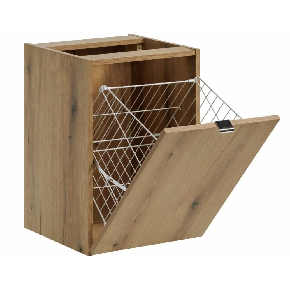 Szafka łazienkowa NOVA OAK 81-40-1D 40cm dąb coast evoke z koszem I sklep meblowy MIRAT. styl SKANDYNAWSKI kolekcja NOVA