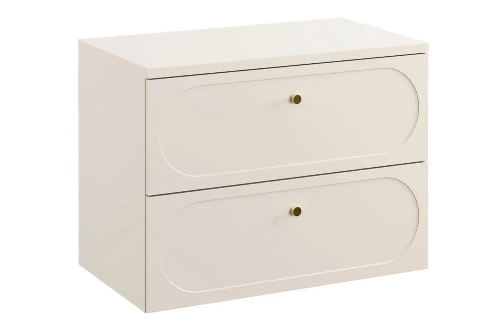 Szafka pod umywalkę nablatową DONNA SAND 2S 80cm beż piaskowy z blatem I sklep meblowy MIRAT. styl SKANDYNAWSKI kolekcja DONNA