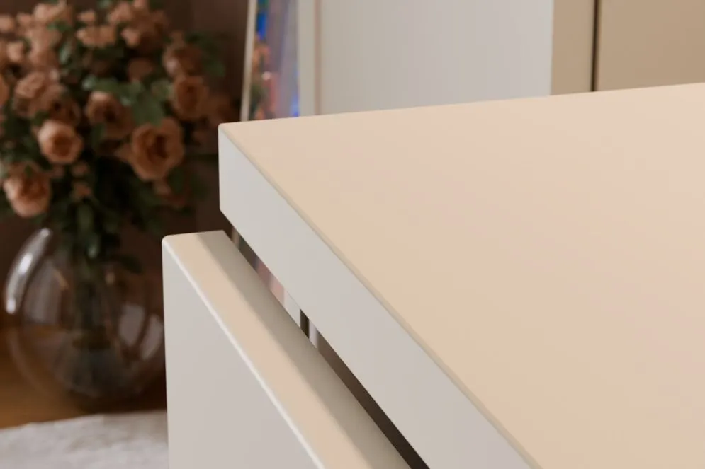 Szafka pod umywalkę nablatową DONNA SAND 2S 60cm beż piaskowy z blatem I sklep meblowy MIRAT. styl SKANDYNAWSKI kolekcja DONNA