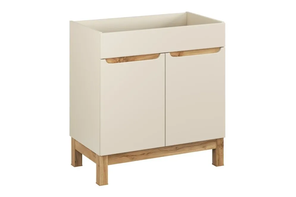 Szafka pod umywalkę BALI 2D 80 cm kaszmirowy mat w stylu skandynawskim I sklep meblowy MIRAT. styl SKANDYNAWSKI kolekcja BALI