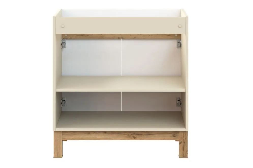 Szafka pod umywalkę BALI 2D 80 cm kaszmirowy mat w stylu skandynawskim I sklep meblowy MIRAT. styl SKANDYNAWSKI kolekcja BALI