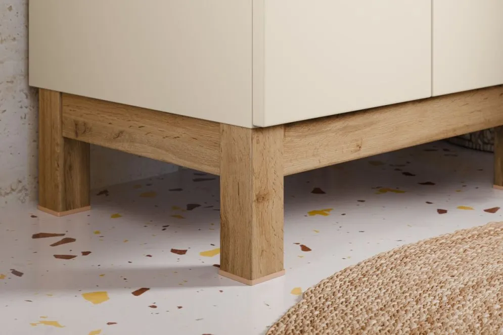 Szafka pod umywalkę BALI 2D 80 cm kaszmirowy mat w stylu skandynawskim I sklep meblowy MIRAT. styl SKANDYNAWSKI kolekcja BALI