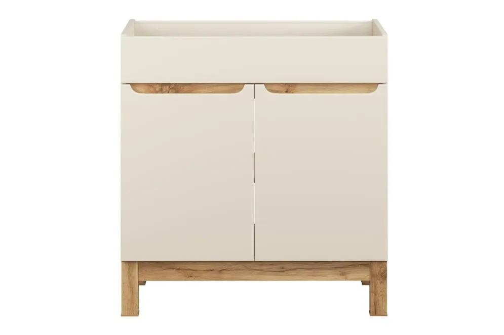 Szafka pod umywalkę BALI 2D 80 cm kaszmirowy mat w stylu skandynawskim I sklep meblowy MIRAT. styl SKANDYNAWSKI kolekcja BALI