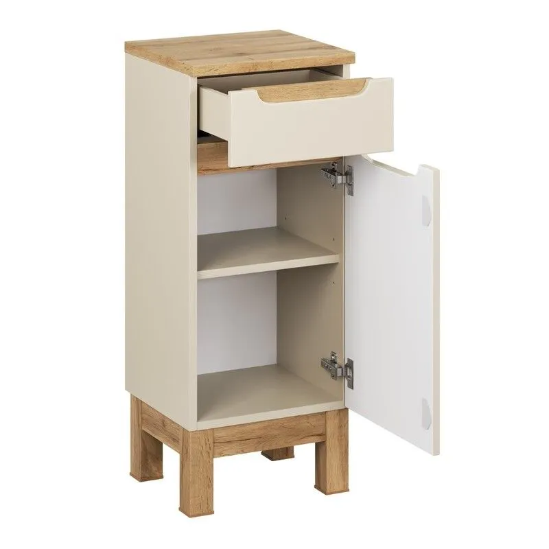 Szafka łazienkowa BALI 1D1S 35 cm kaszmirowy mat stojąca I sklep meblowy MIRAT. styl SKANDYNAWSKI kolekcja BALI