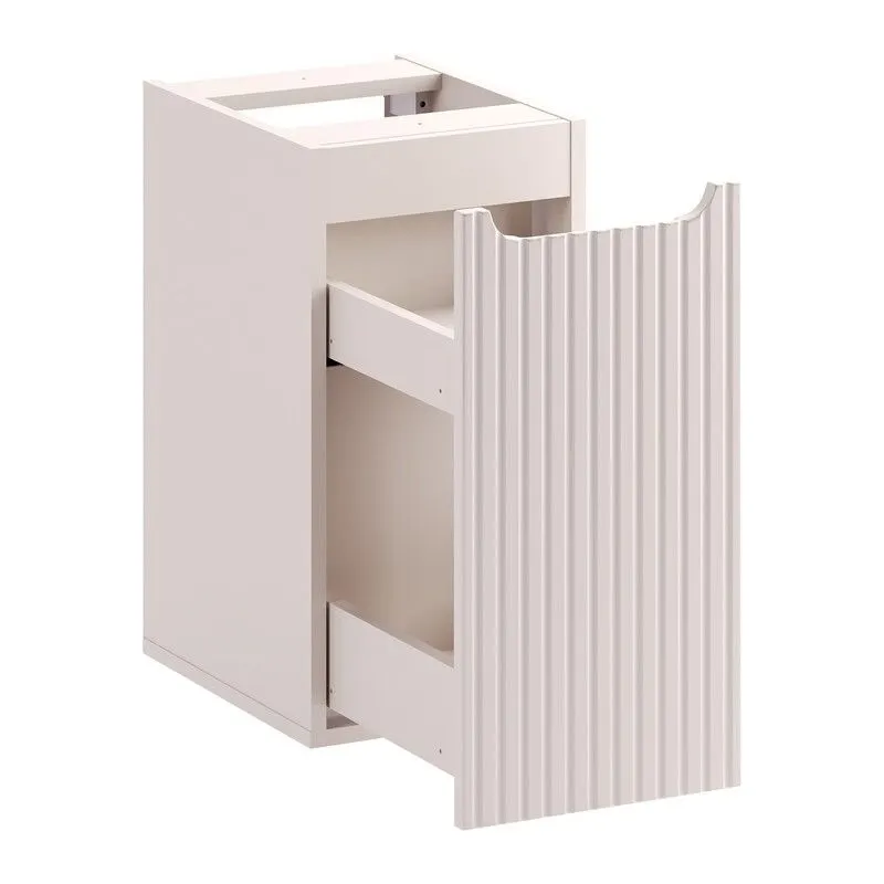 Szafka pod umywalkę nablatową NOVA CASHMERE 60cm kaszmirowa - zestaw 90cm z blatem i CARGO 30cm I sklep meblowy MIRAT. styl RYFLOWANY kolekcja NOVA