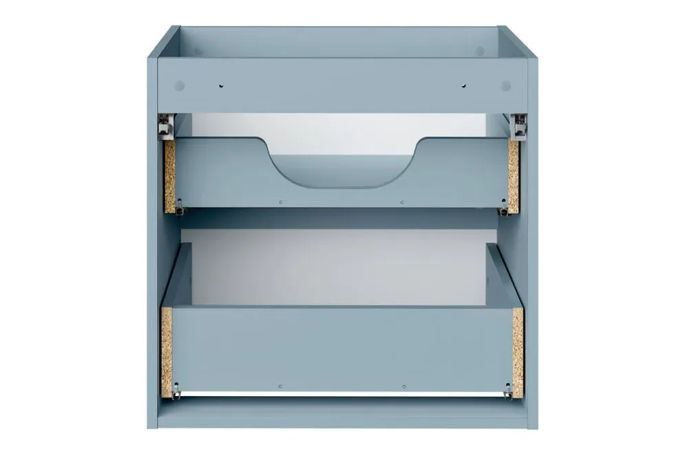 Szafka pod umywalkę nablatową NOVA DENIM 2S 60cm niebieska/biała- zestaw 100cm z koszem na pranie i blatem  I sklep meblowy MIRAT. styl RYFLOWANY kolekcja NOVA