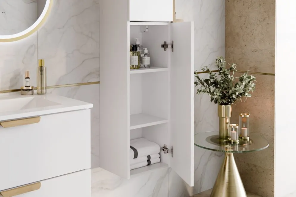 Szafka łazienkowa ASTER WHITE 1D 30cm biały mat jednodrzwiowa I sklep meblowy MIRAT. styl SKANDYNAWSKI