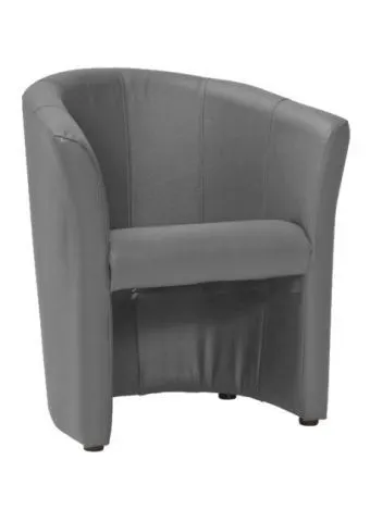 Szary fotel tapicerowany ekoskórą wypoczynkowy do salonu TM-1