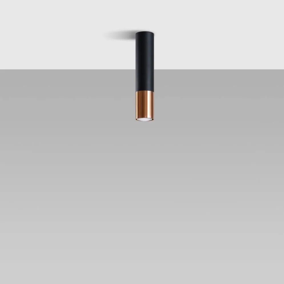 Plafon LOOPEZ czarny/miedź | sklep MIRAT  kolekcja loopez