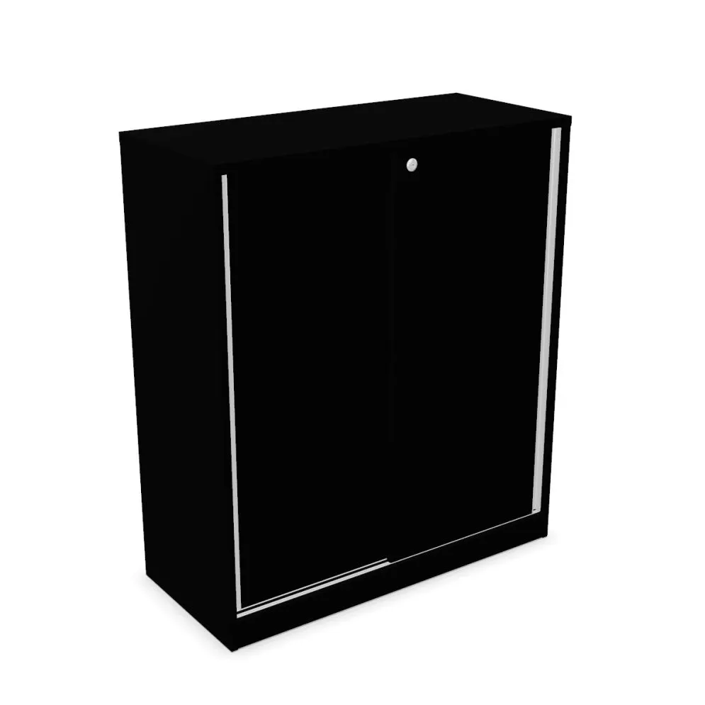 Szafka biurowa przesuwna EASY SPACE CABINET S 3-OH 100cm czarna zamykana I sklep meblowy MIRAT.