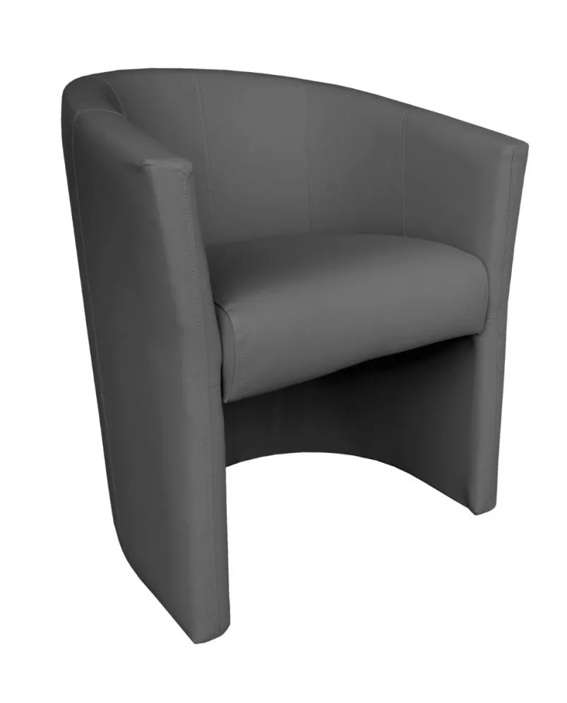 Fotel MAROS ECO ciemno szary nowoczesny tapicerowany ekoskórą | MIRAT. w stylu kolekcja