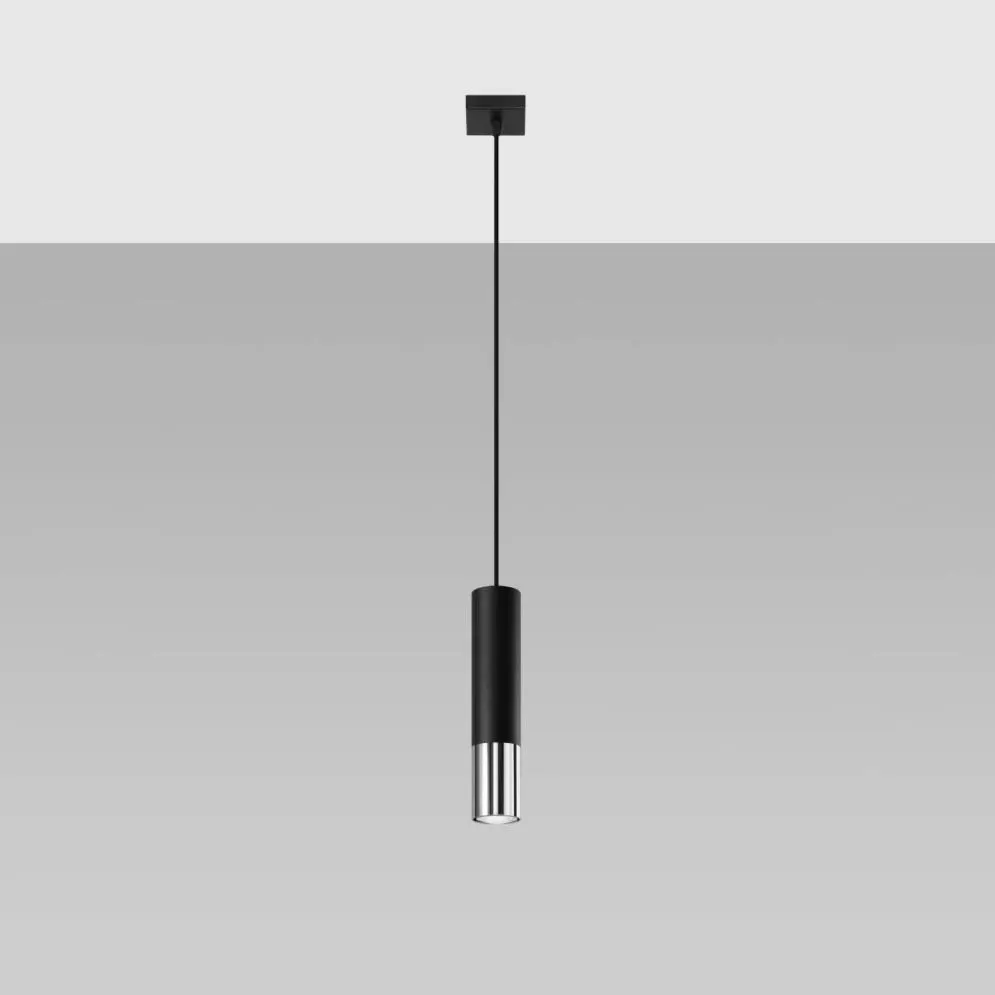 Lampa wisząca LOOPEZ 1 czarny/chrom | sklep MIRAT  kolekcja loopez