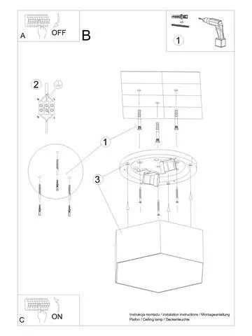 Plafon SUNDE 13 biały | sklep MIRAT kolekcja sunde