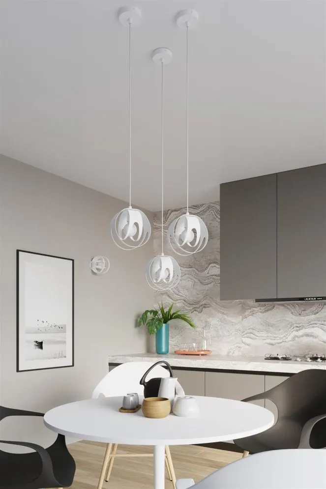 Lampa wisząca TULOS 3L biała | sklep MIRAT  kolekcja tulos