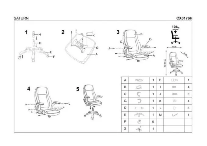 Instrukcja montażu fotela SATURN