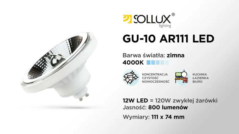 Żarówka LED GU10 4000K 10W 850lm | sklep MIRAT