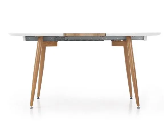 Stół EDWARD 120(200)x100 biały/dąb san remo nowoczesny | MIRAT. styl SKANDYNAWSKI