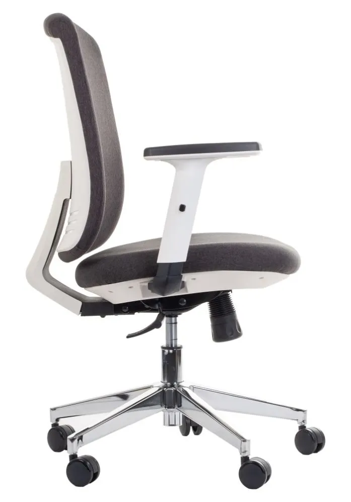 Fotel biurowy ZN-605-W szary z kółkami do paneli | MIRAT.