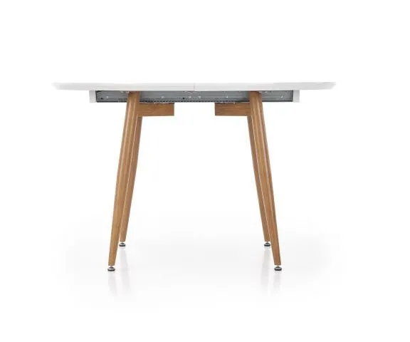 Stół EDWARD 120(200)x100 biały/dąb san remo nowoczesny | MIRAT. styl SKANDYNAWSKI