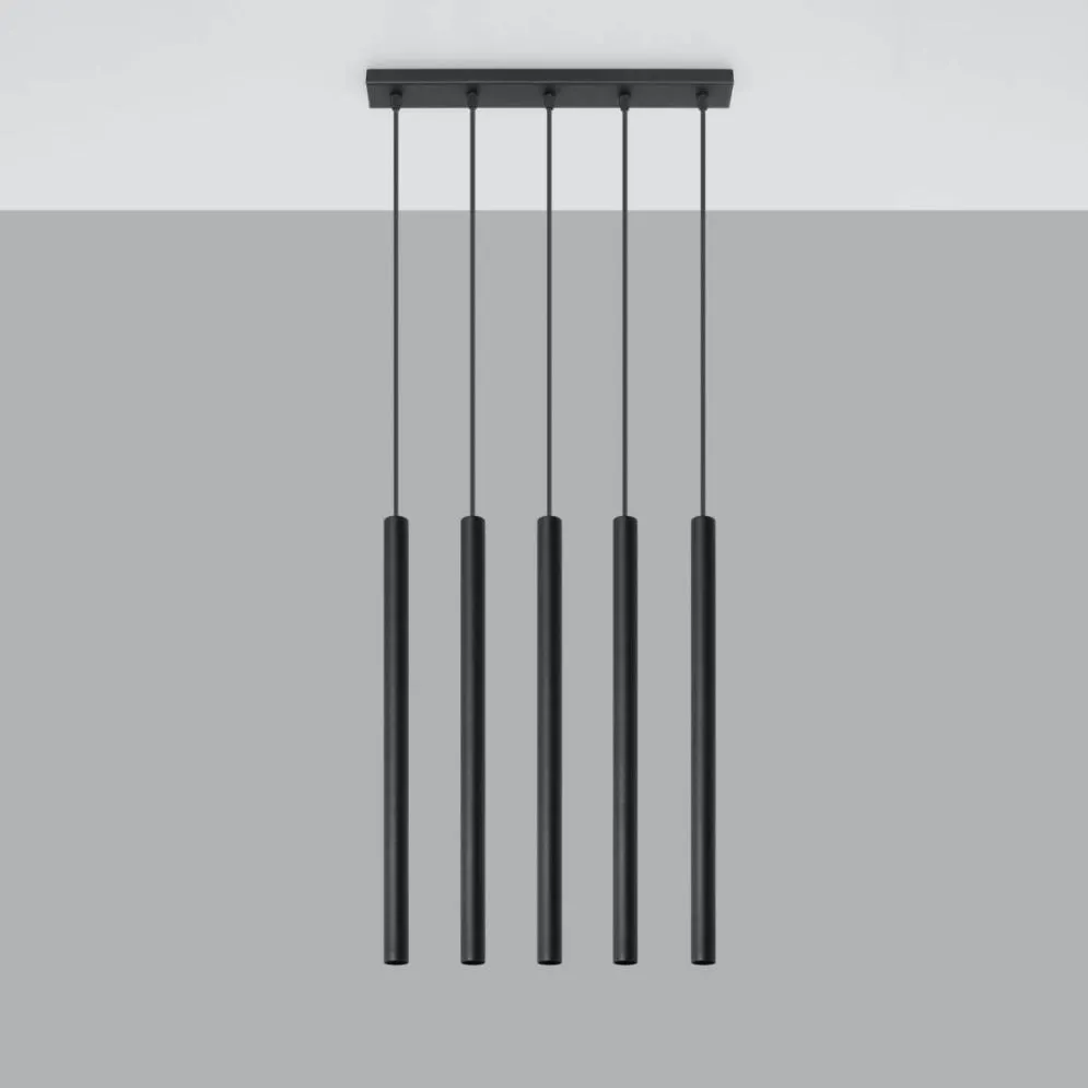 Lampa wisząca PASTELO 5 czarna | sklep MIRAT  kolekcja pastelo