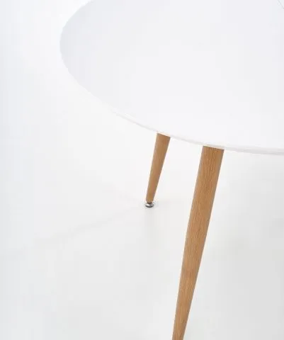 Stół EDWARD 120(200)x100 biały/dąb san remo nowoczesny | MIRAT. styl SKANDYNAWSKI