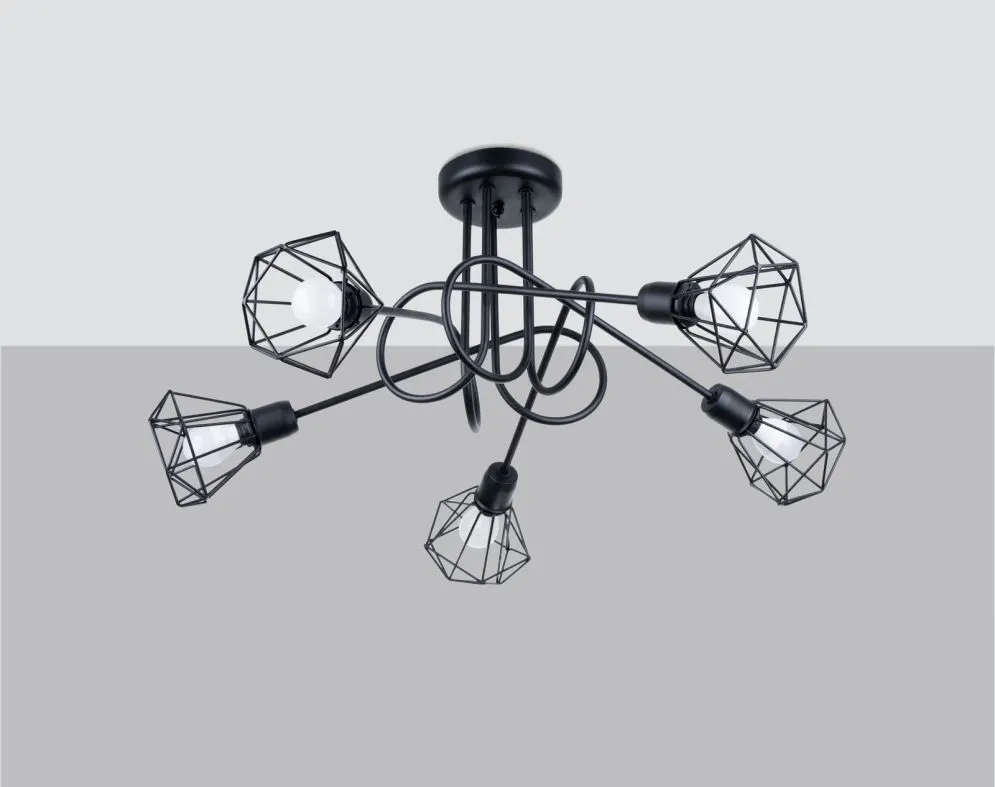 Żyrandol ARTEMIS 5S czarny | sklep MIRAT kolekcja artemis