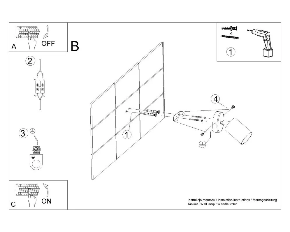 Kinkiet LEMMI 1 czarny | sklep MIRAT  kolekcja lemmi